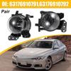 1 Pair Fog Lamp Case Car Fog Light Housing 63176910792 63176920703 for E60 E90 E63 E46 Foglights Case Without Bulbs