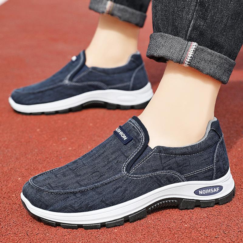 Scarpe da Passeggio Slip-on Primavera per Uomini di Mezza Età e Anziani - Taglio Basso Stile Vecchia Pechino