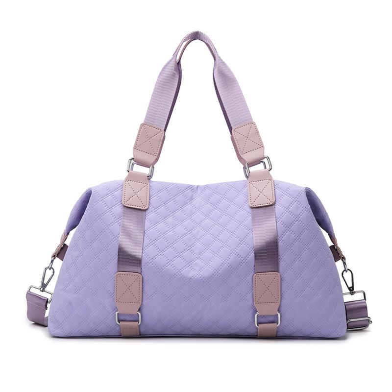 New diamond fitness bag portable yoga bag women's wet and dry separation waterproof large-capacity luggage short-distance travel bag