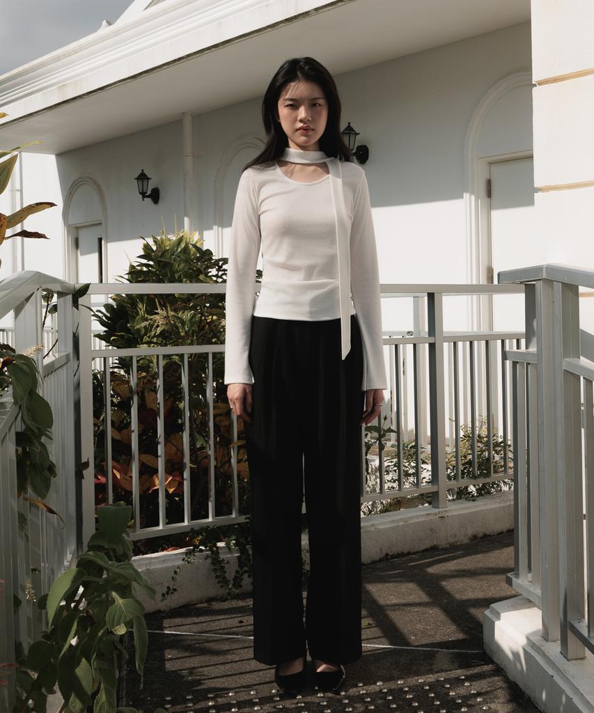 DEHEVE Tie Flare Long Sleeve [Ivory]