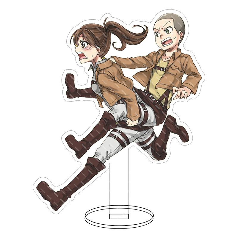 Anime Attack On Titan Acrylic Double-Sided Stands Model Figure Eren Jaeger Ackerman Hange Zoe Tabletop Decorations Standing