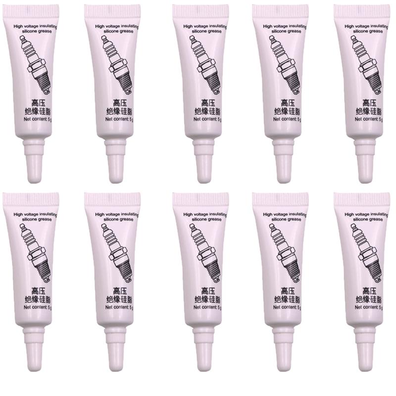 Car Spark Plug Insulation Grease 10pcs Automobile High Voltage Insulation Spark Plug Insulating Silicone Grease Car Accessories