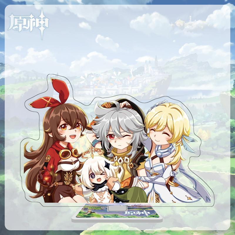 16cm Height Acrylic Large Stand-up Display Featuring Characters From Mondstadt and Liyue In Genshin