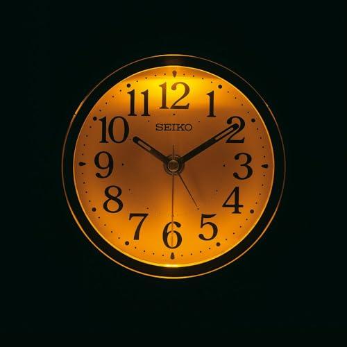 Seiko Clock Alarm Clock Table Clock Automatic Lighting Analog Visible At Night Silver Metallic 116 X 115 X 81mm KR518S