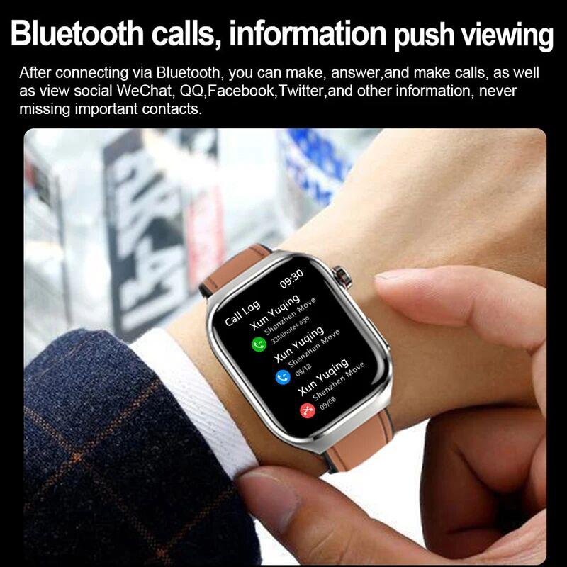 SACOSDING Smartwatch ECG+PPG Połączenie Bluetooth 2,04” HD Tętno Tlen we Krwi Ciśnienie Krwi Temperatura Ciała Sport Fitness Smartwatch