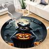 1pc Halloween Cat Chair Carpet for Office Non-Slip,  Machine Washable Rug for Office, Room - Polyester, Machine Made yy251029228