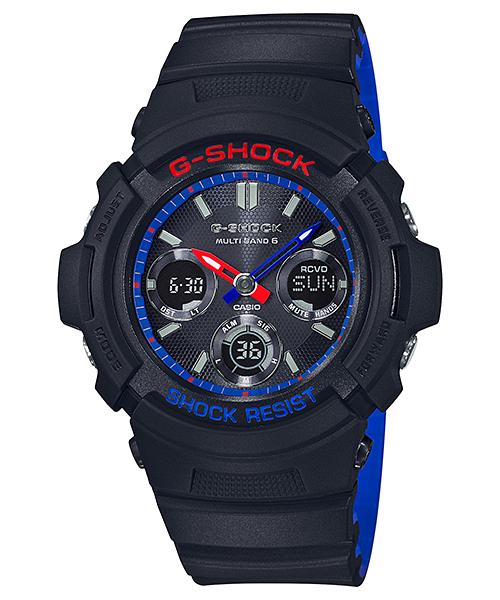 

Casio G-SHOCK Men s Resin 200M Water Resistant Analog Shock Resistant Quartz Watch AWG-M100SLT-1A чёрный