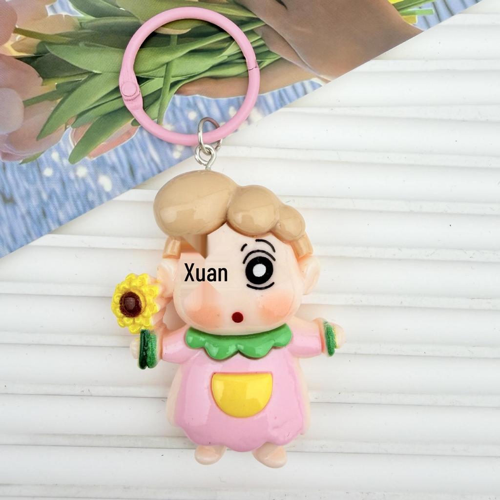 Crayon Shin-chan Heart Pendant Keychain - Cute Gift for Friends