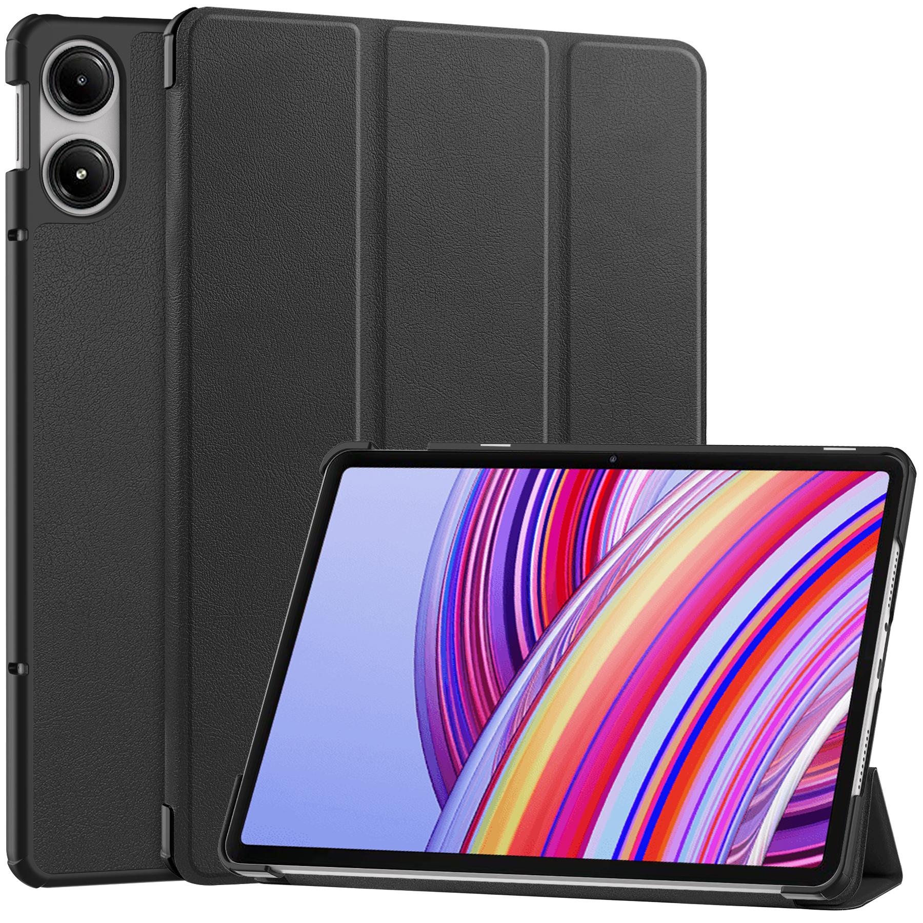 

Чехол для планшета для Xiaomi Redmi Pad Pro/Redmi Pad Pro 5G/Poco Pad, кожаный чехол-подставка с тройным складыванием Black