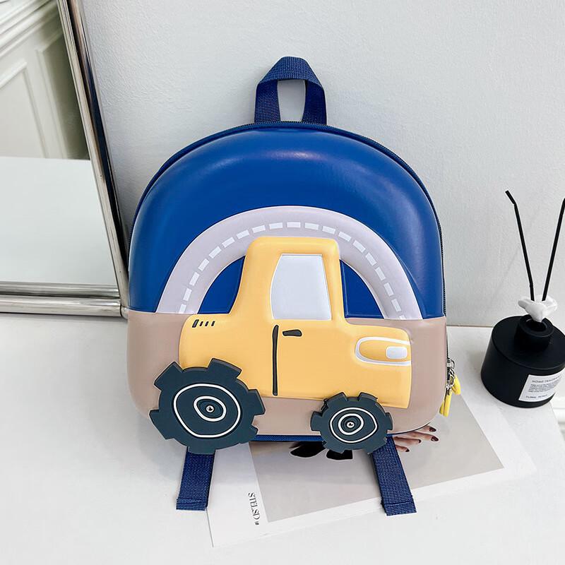 Cute Cartoon Car Kids Hard Shell Backpack
