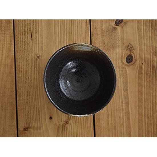 Tableware East Rice Bowl Black Bizen 2-Piece Set Japanese Dish Large