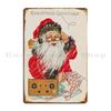 Vintage Christmas Card Metal Sign Wall Custom Cinema Printed Design Cinema Tin Sign Poster