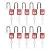 10 Pcs Red Lockout Tagout Safety Padlock Lock Out Tag Out Locks with Auto Pop Up Shackle