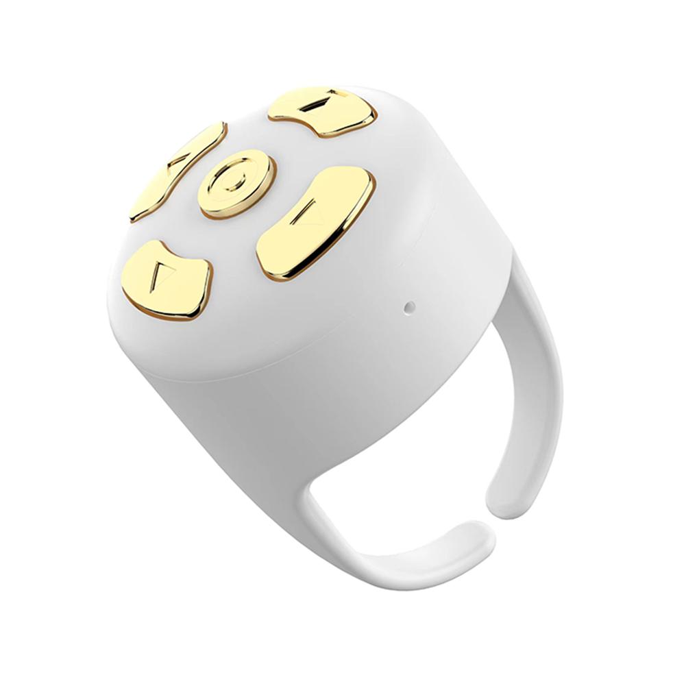 For  Scrolling Ring Camera Video Recording Remote Bluetooth-Compatible Video Record Controller for Android iOS iPhone iPad белый