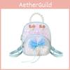 Kids Backpack Fashion With Artificial Pearl Hand Held And Bow Decor For Daily