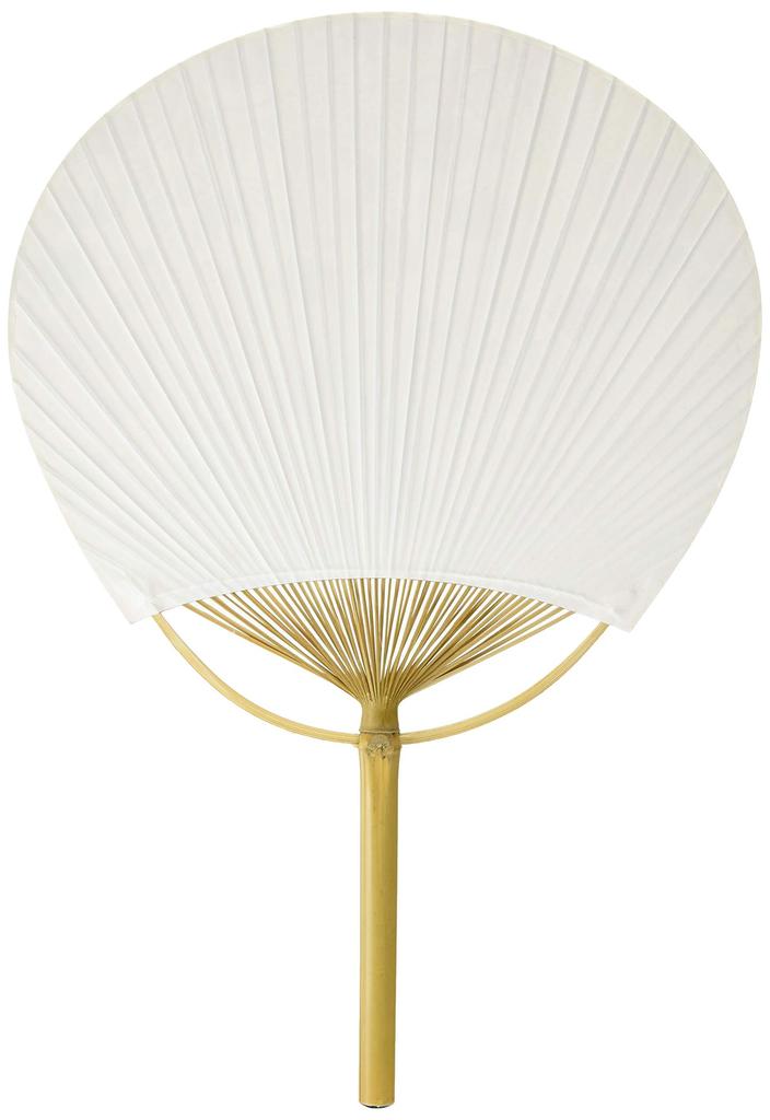 Shikoku Uchiwa Fan for Hana No Mai 28 X 41 Cm Women, (Flower Dance) Pattern, White, Approx.