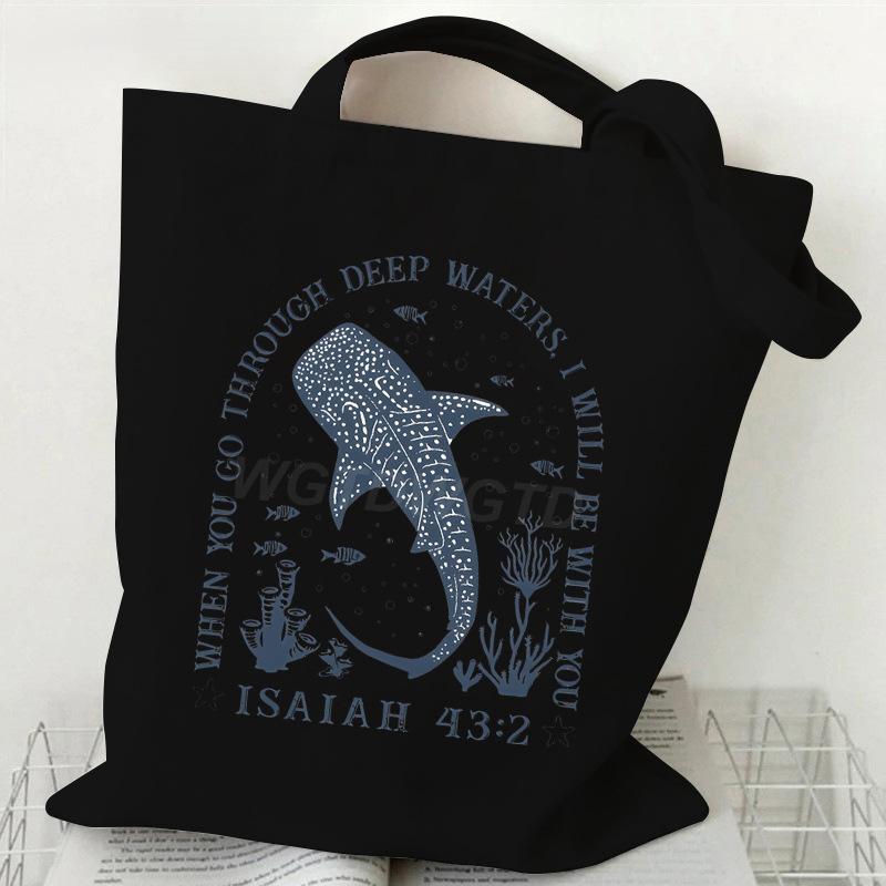 Ocean Animal Trend Shoulder Bag Daily Versatile Commuter Student Tutoring Bag