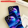 2DFlat Neon Moonscape Cityscape Wallpaper All inclusive film hard iPhone case, compatible with iPhone 18 Pro Max 17 16 15 14 13 12 11
