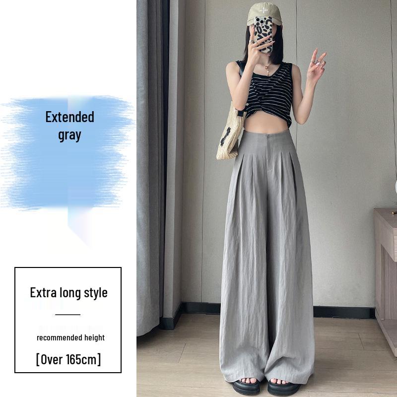 

2026 Summer Slim Fit Ultra-Thin High Waist Women s Polyester Blend Pants Medium