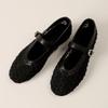 Fashion Comfortable Breathable Mesh Brand Ballet Flats Women Fashion Round Toe Buckle Mary Jane Shoes Summer Lightweight Casual Shoes