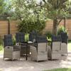 VidaXL 7-Piece Garden Dining Set with Cushions Light Grey Poly Rattan 3380523