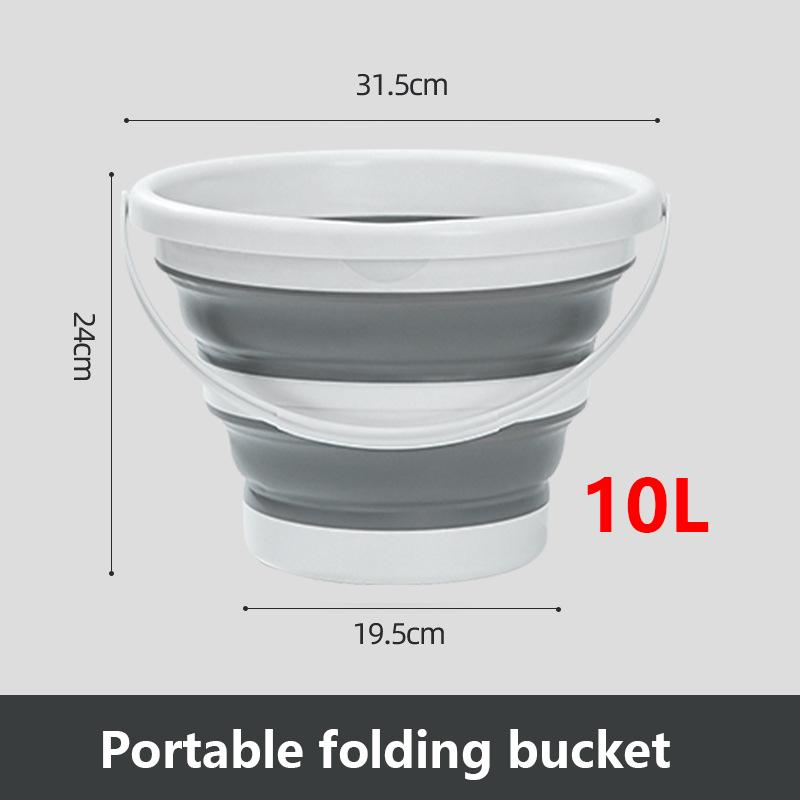 3L Collapsible Bucket Portable Folding Bucket Silicon Car Washing Bucket Outdoor Fishing Travel Camp Household Storage Buckets