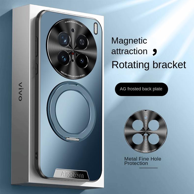 For VIVO X200 Pro Case Hard Matte With Ring Magnetic Protective Back Cover Case For VIVO X100 X20PRO Mini X100Ultra Phone Shell