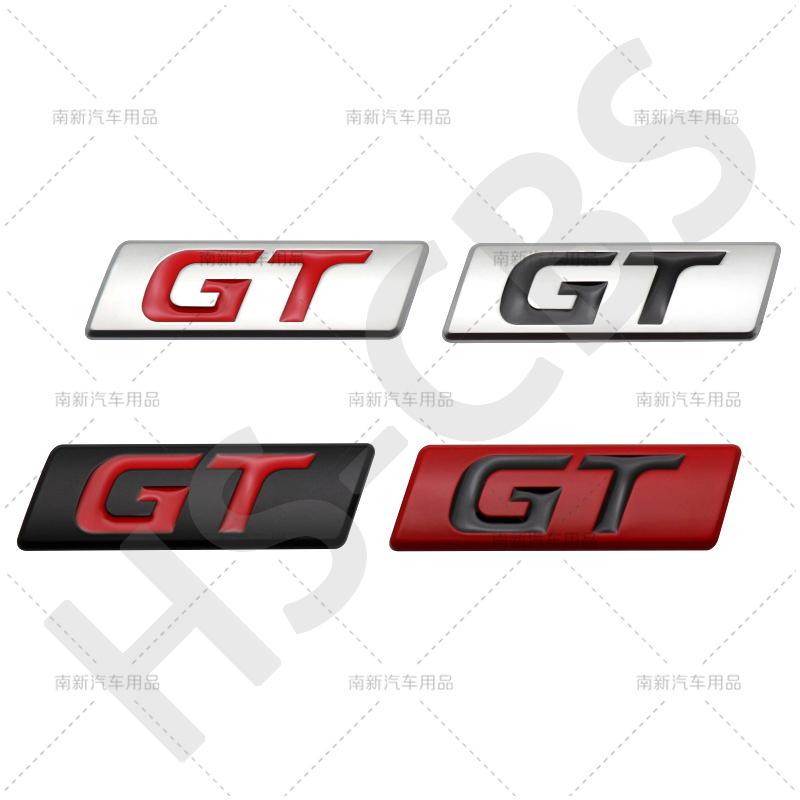 WDC5   1Pcs Metal 3D Car Rear Trunk GT Emblem Logo Auto Door Fender Badge Tailgate ogo GT Car Body Decorative Stickers Accessoires