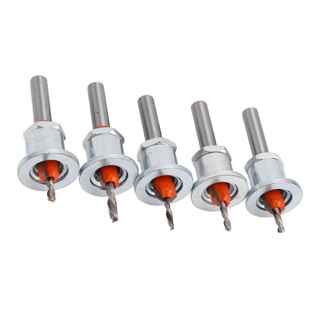5pcs Alloy Steel Countersink Drill Bit Carbide Tipped Counterbore Drill Bit Hole Drilling