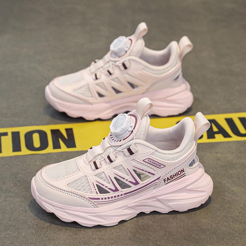 

Lightweight children s sports shoes summer breathable mesh shoes boys shoes breathable 2025 new hollow boy buttons 39 розовый