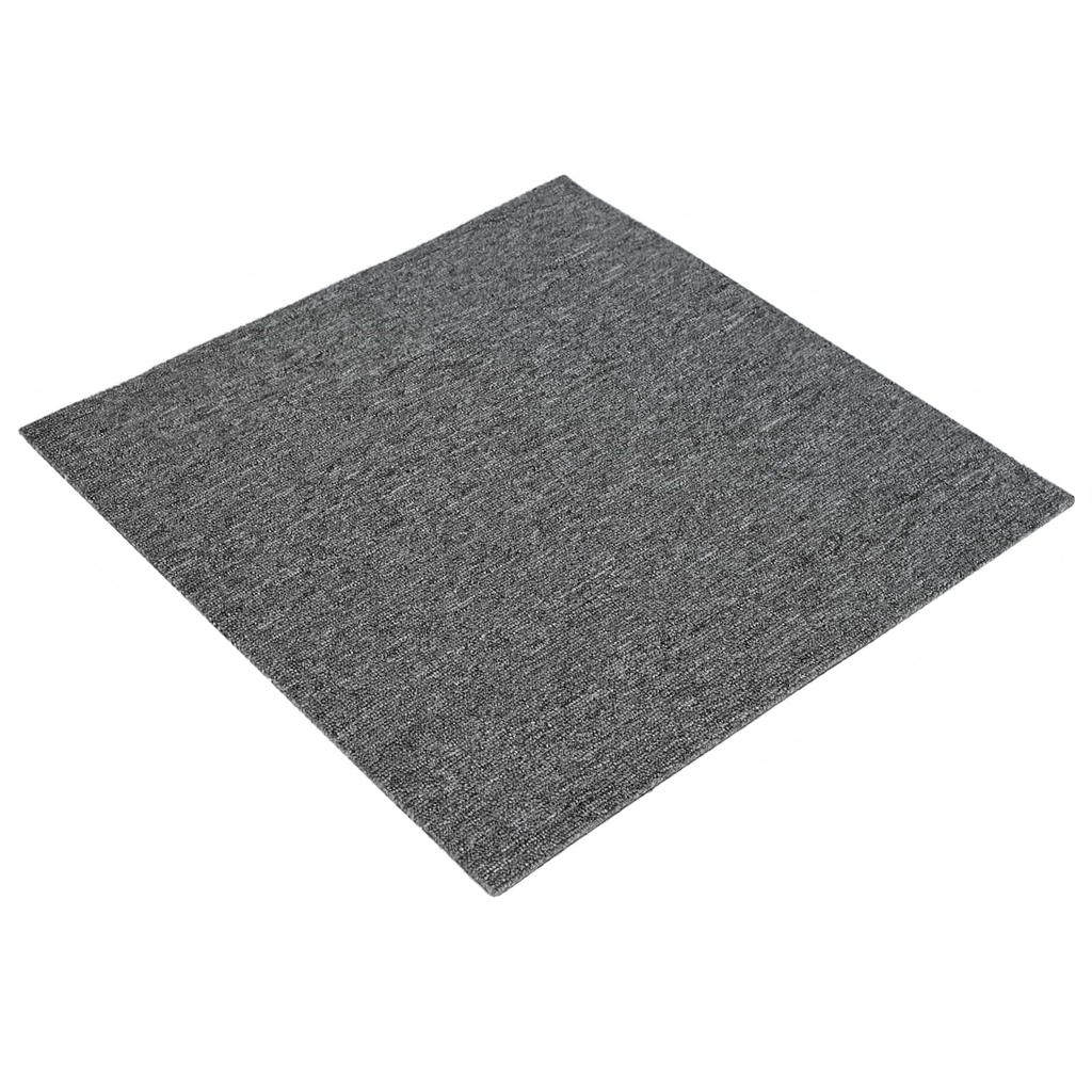 Modular Carpet Tile in Medium Grey 50 x 50 cm 4 pcs PP and Bitumen