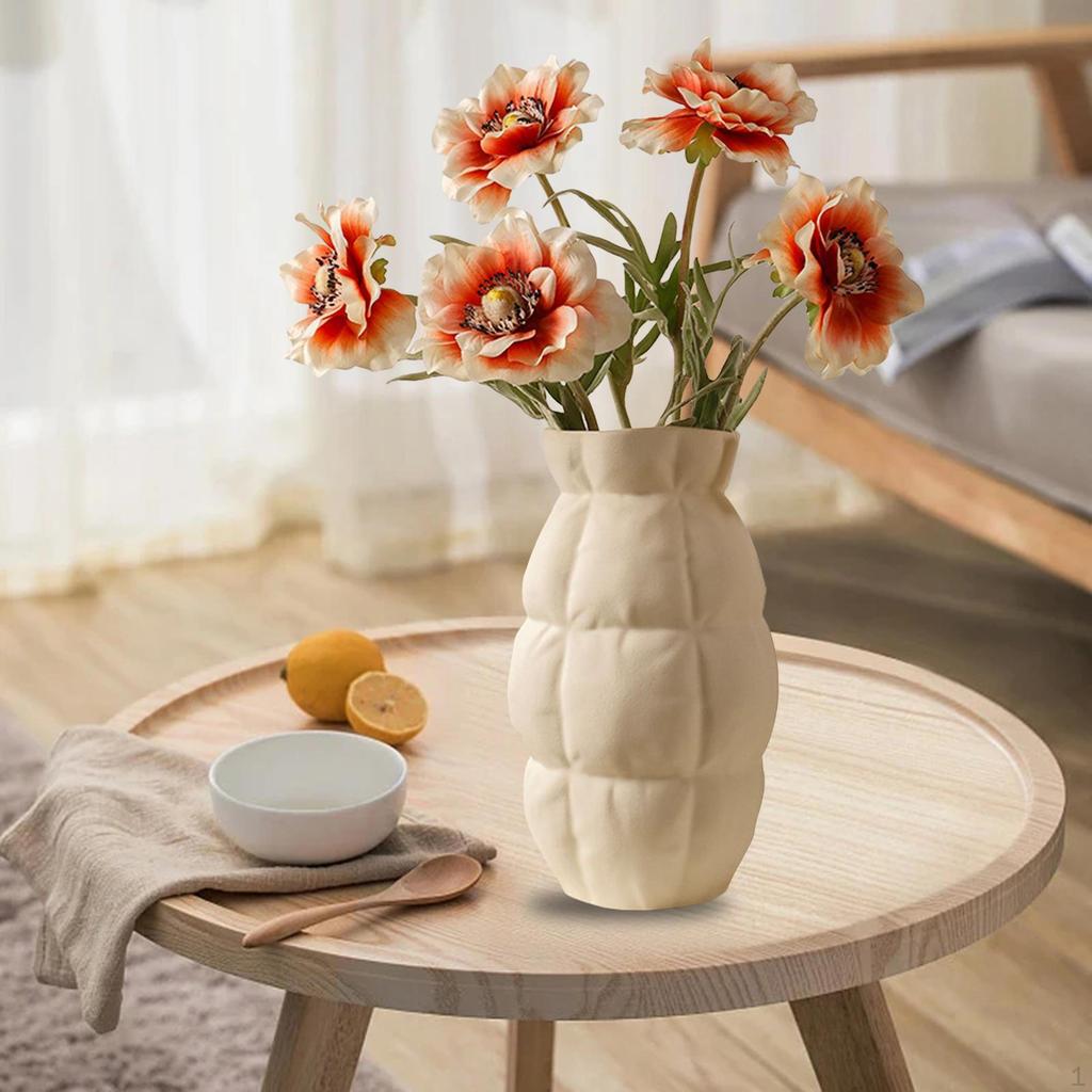 Ceramic Flower Vase, Decorative Vase Floral Arrangement Flowerpot Container Statue for