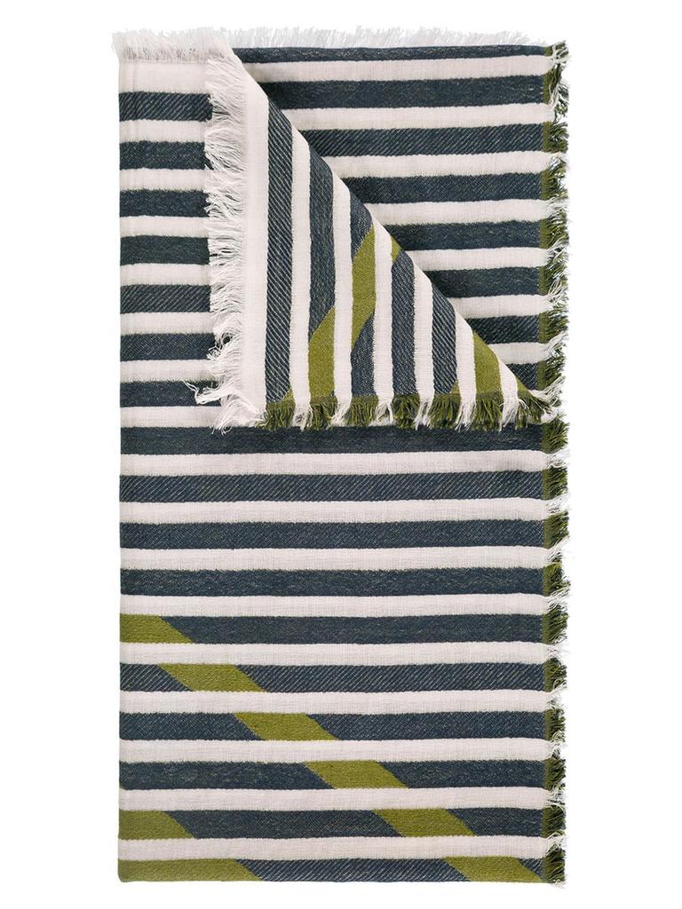 Men' light navy striped scarf Passigatti