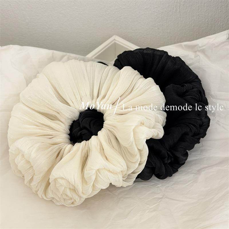 Fashionable Pleated Large Intestine Hairband, High-end and Laid-back Hair Rope Accessory, Pig Intestine Headband