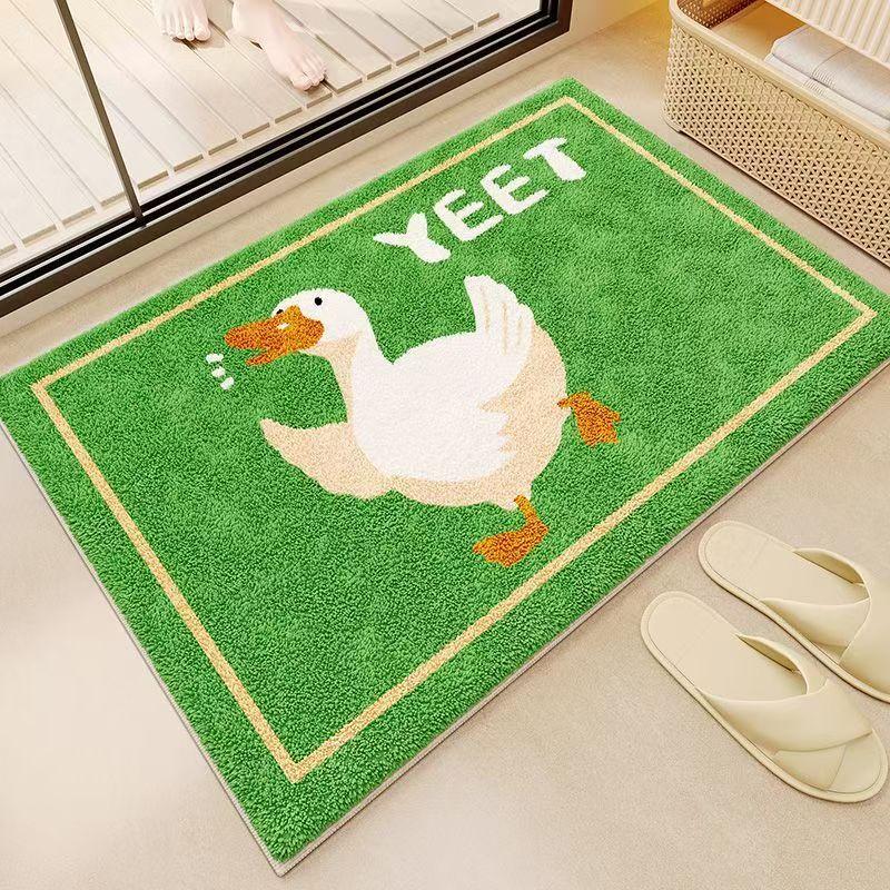 Imitation cashmere bathroom floor mat toilet toilet toilet door absorbent foot mat household quick-drying carpet