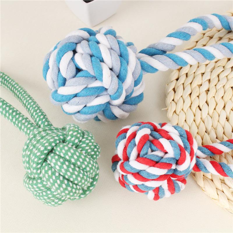 Dog Cat Interactive Chewing Rope Toy With Durable Cotton For Dental Cleaning And Engagement