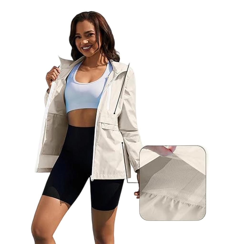 Damen faltbarer Regenmantel schmal geschnitten Windbreaker Jacke für Outdoor Reisen