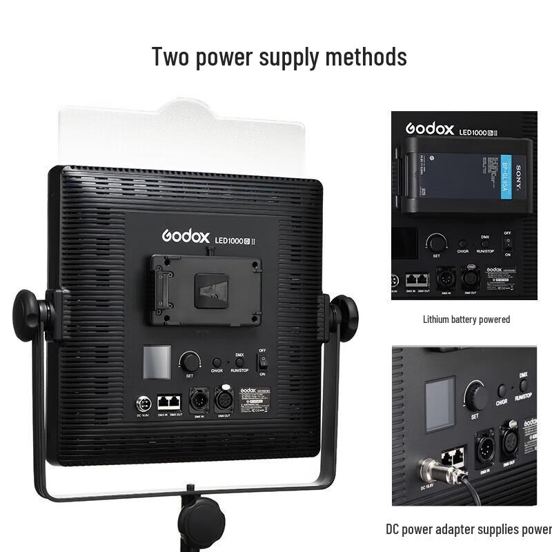 Godox LED1000DII II White LED Video Light (3-Light Kit)