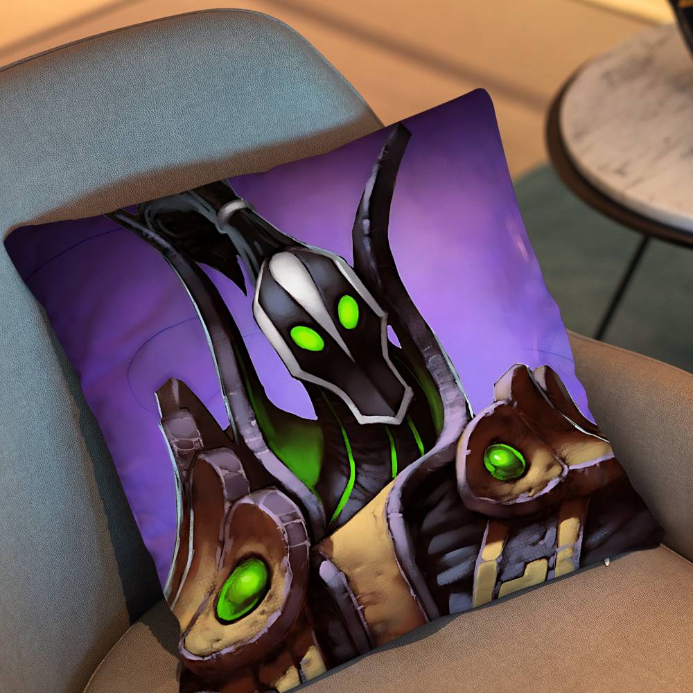 Game Dota 2 Rubick Pillow Case Square Double-Sided Printing Short Plush Sofa Cushion Cover Bedroom Bedside Pillow