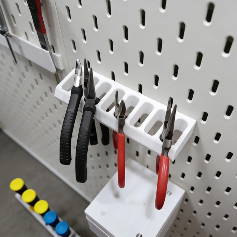 Plastic Garage Tool Holder Storage Rack With Space Saving Design Perfect For Home Workshop Organization