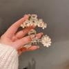 High Quality Women Hair Accessories Elegant Alloy Headdress Large Opal Butterfly Shark Clip Cross Flower Rhinestone Claw Clips