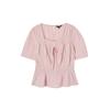 LAP Ribbon Smoking Shirring Blouse As2Wb563