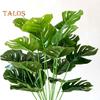 1 Bouquet Artificial Plastic Monstera Leaf Green Plant Home Hotel Cafe Decor Live City Fashion Home Decor