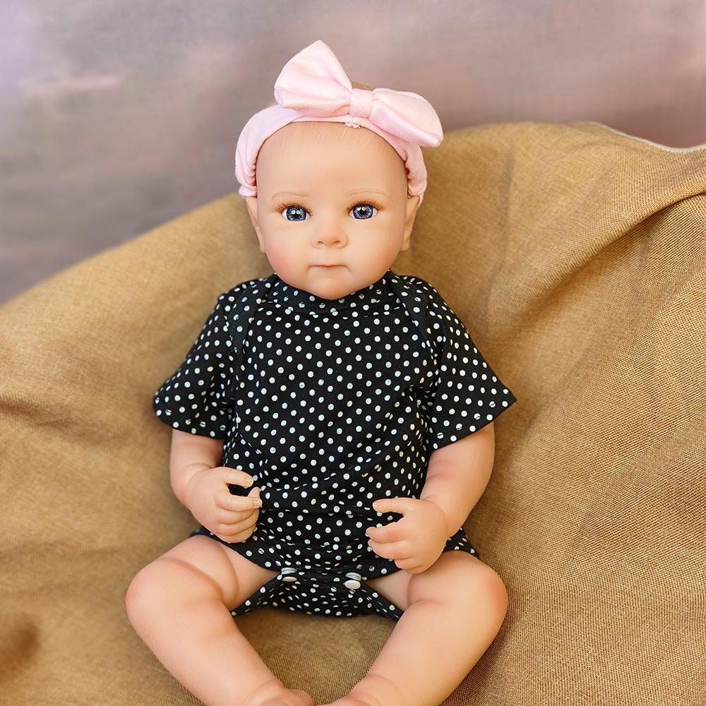 

46 см Новорожденная девочка Бетти Кукла Реборн в полный рост Мягкое приятное тело Реалистичная мягкая на ощупь 3D кожа с видимыми венами Художественная кукла 46cm
