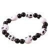 Halloween Totenkopf Armband Elastische Handgelenkkette Buntes Harzperlen Armband Stilvolles Punk-Stil Zubehör für den täglichen Gebrauch