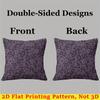 Purple Floral Pattern square Jacquard Pillow Cover for Sofa Office Waist Cushion Cover Home Decorative Pillowcase