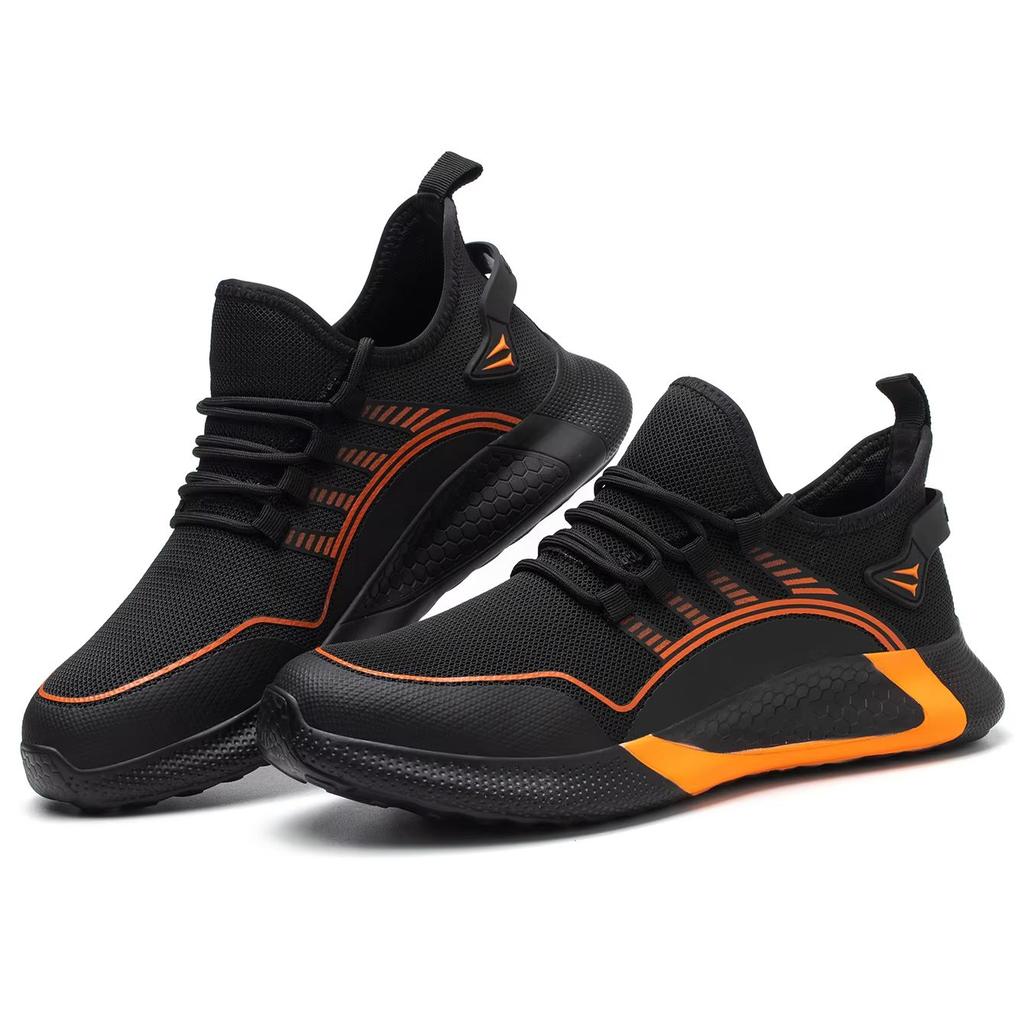 Breathable Lightweight Work Shoes For Men Comfortable Soft Safety Shoes European Standard Safety Shoes Sport Steel-Toed Shoes