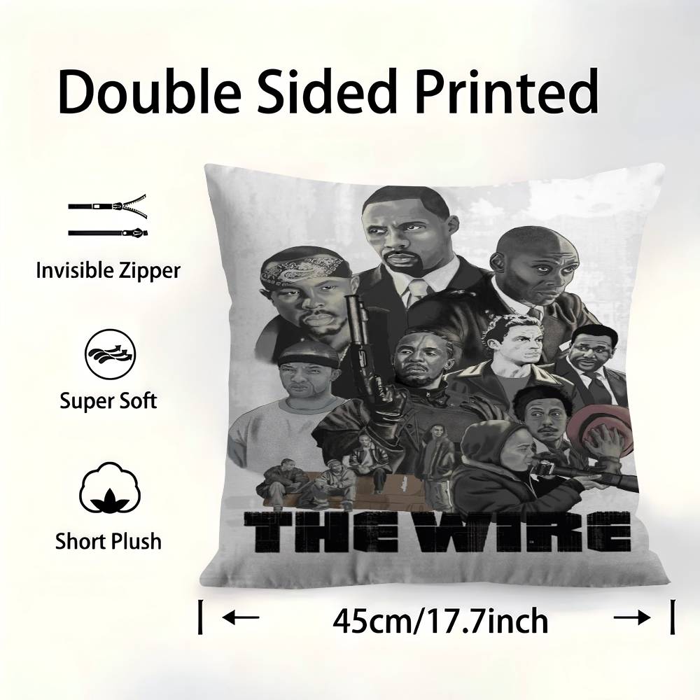 The Wire Movie Pillowcase Toon Gift Cushion Cover Bedroom Home Sofa Chair Seat Decor Pillow Case