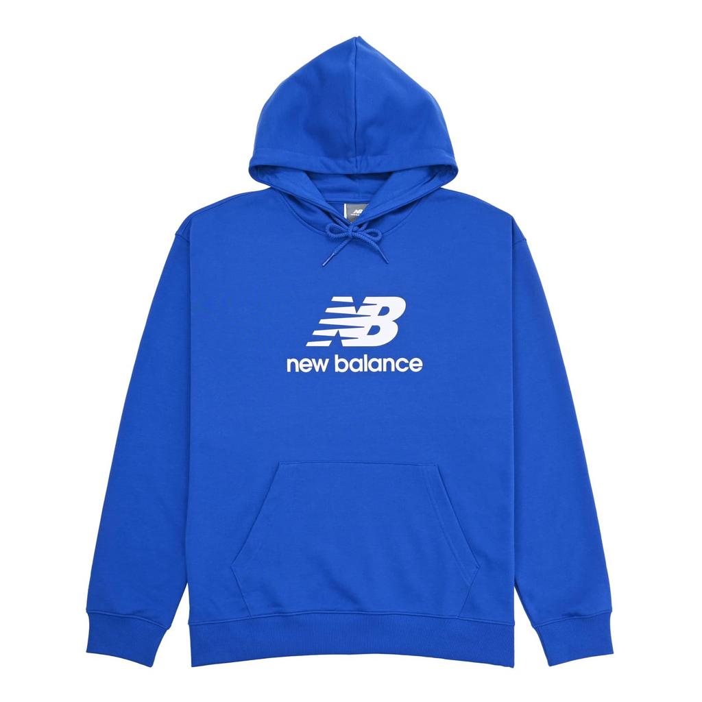 New Balance Men's Sport Essentials Stacked Logo Sweatshirt Hoodie (MT41501) BUM (Blue Gemstone) Size M