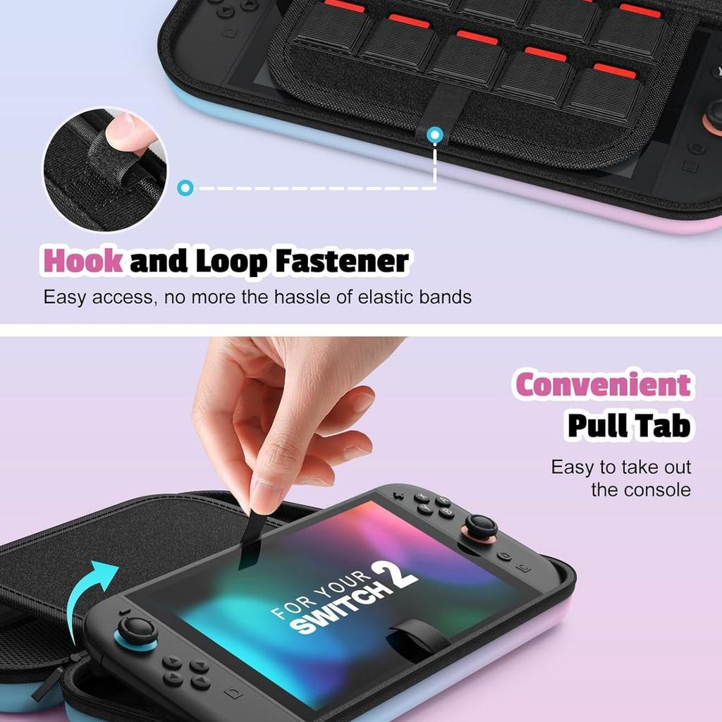 Storage Bag For Nintendo Switch Console Carrying Case For Switch OLED with 20 Games Cartridges Protective Hard Shell Storage Bag